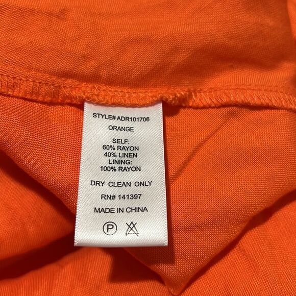 ASTR the Label Off Shoulder Puff Sleeve Midi Dress in Orange NWT Size xs - Picture 10 of 10